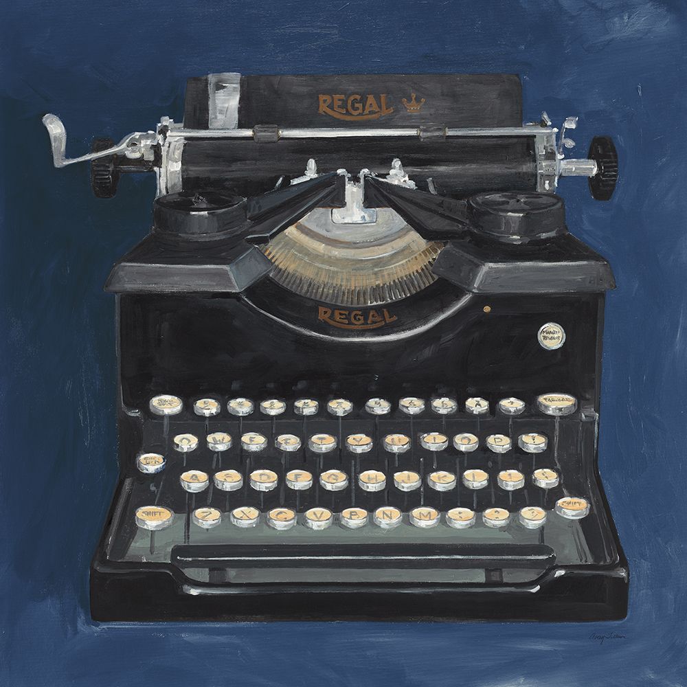 Classic Typewriter Navy art print by Avery Tillmon for $57.95 CAD