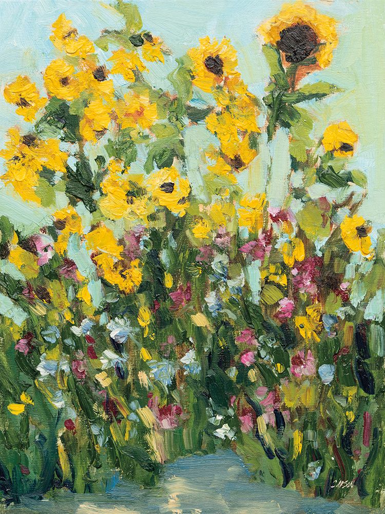Sunlit Sunflowers art print by Carson Overstreet for $57.95 CAD