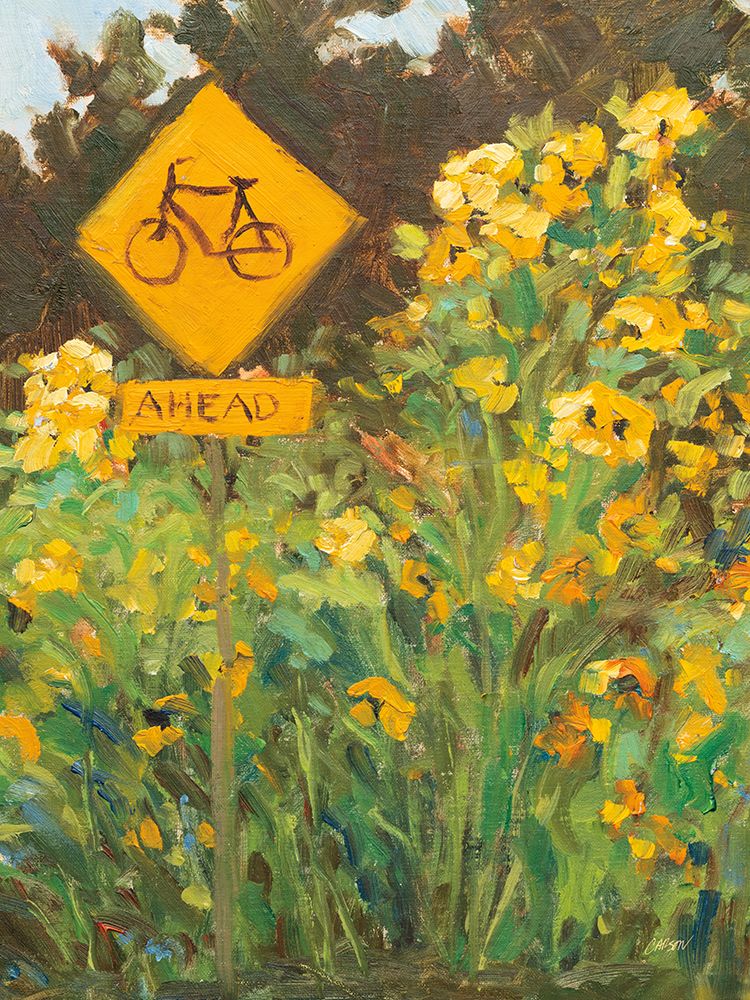 Bicycle Crossing art print by Carson Overstreet for $57.95 CAD