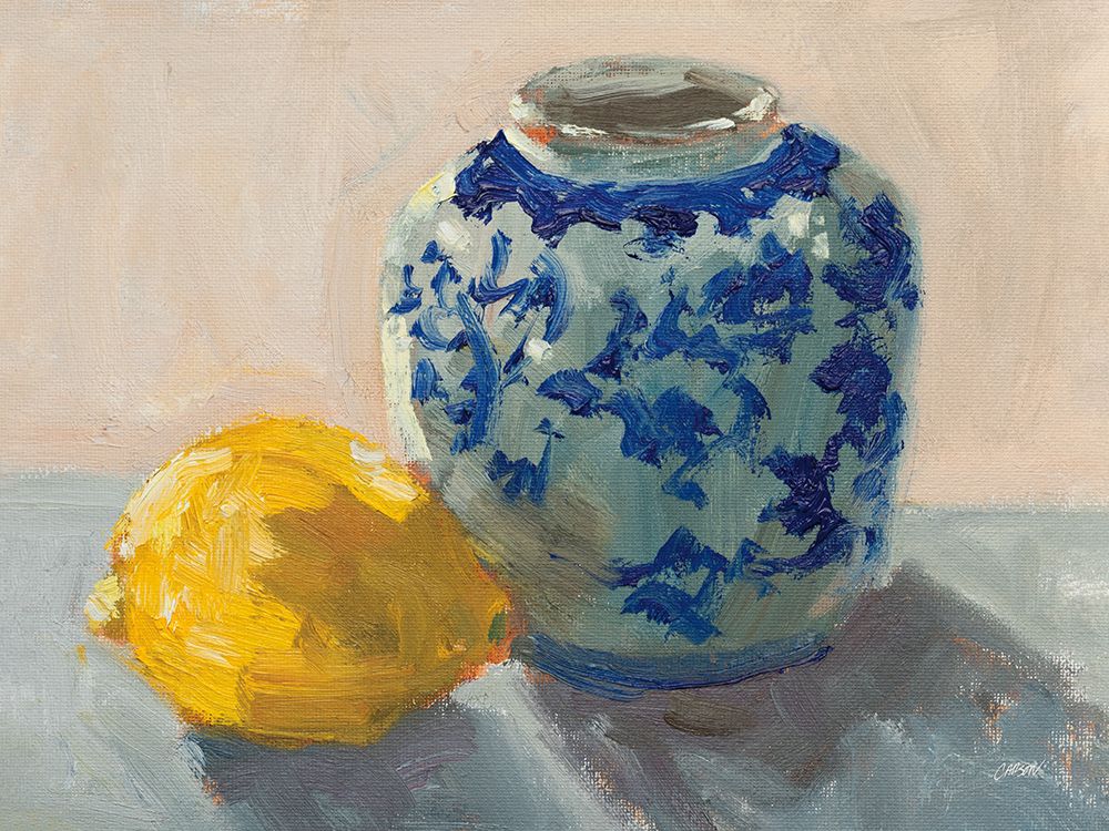Lemon with Chinoiserie Pot art print by Carson Overstreet for $57.95 CAD