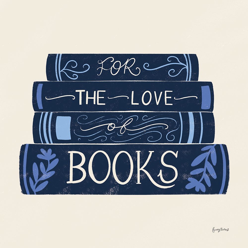 Bookish Blue III art print by Becky Thorns for $57.95 CAD