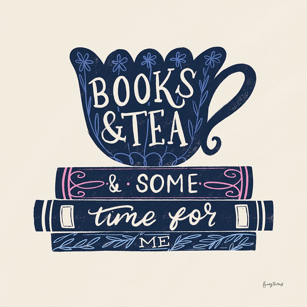 Bookish Blue IV art print by Becky Thorns for $57.95 CAD