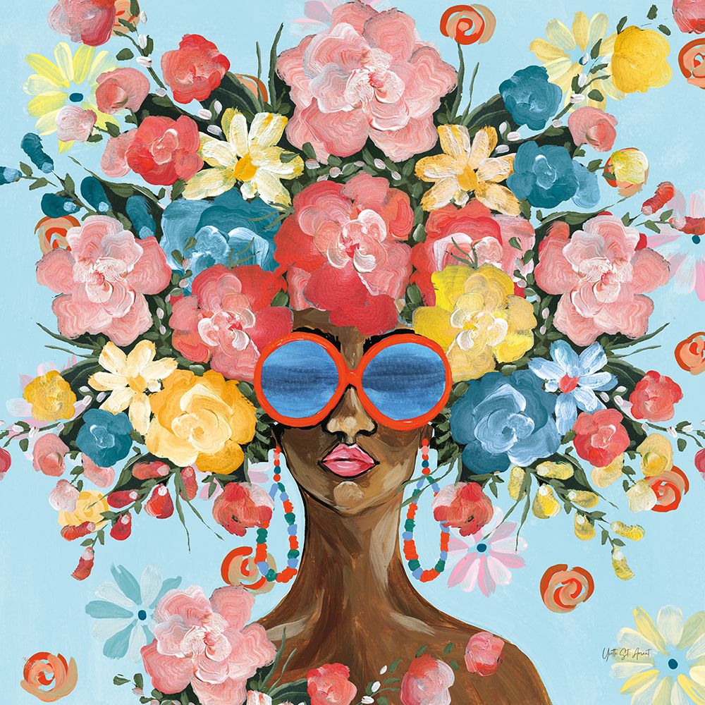 Sunning in Florals I v2 art print by Yvette St. Amant for $57.95 CAD
