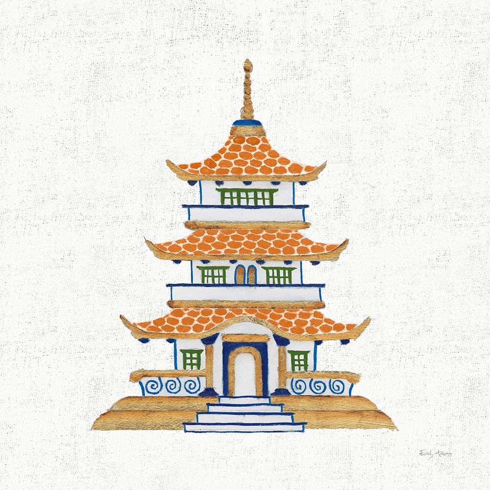 Flora Chinoiserie VIII Textured v2 art print by Emily Adams for $57.95 CAD