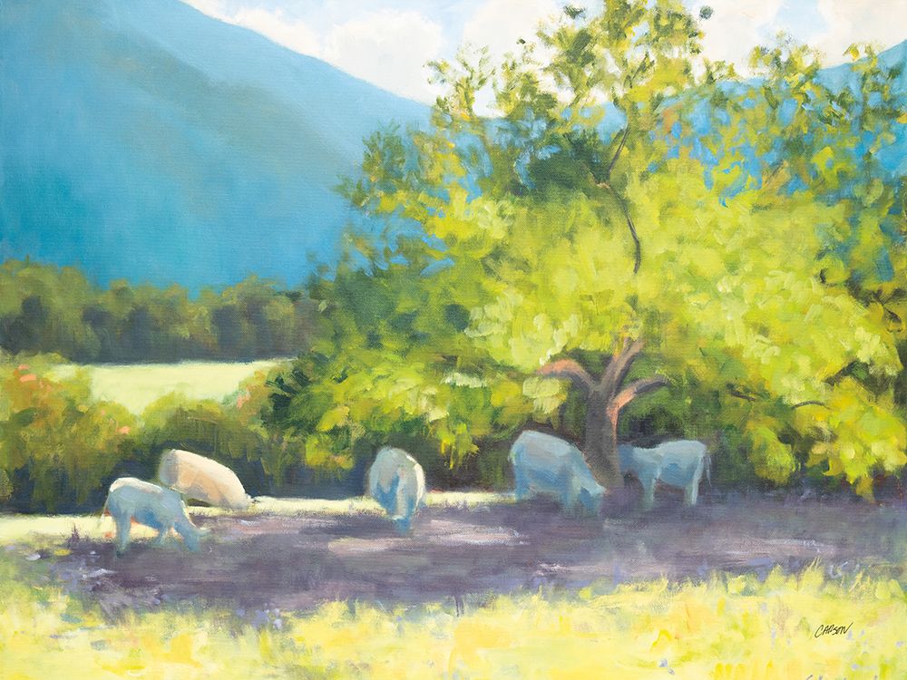 Blue Ridge Cows Grazing art print by Carson Overstreet for $57.95 CAD