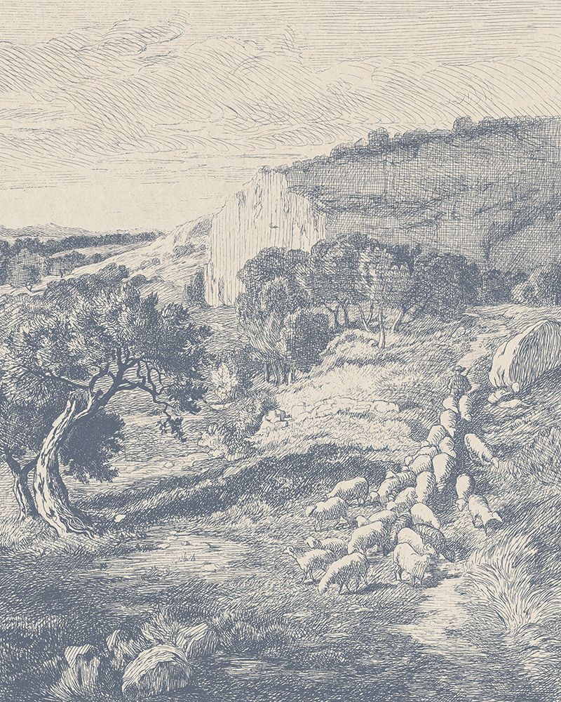 French Pastoral Etching I art print by Wild Apple Portfolio for $57.95 CAD