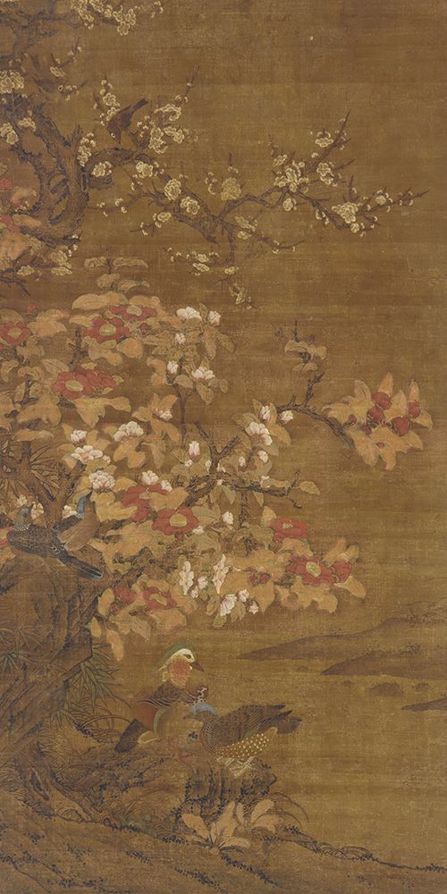 Plum Blossoms with Ducks art print by Wild Apple Portfolio for $57.95 CAD