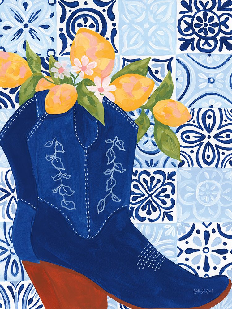 Lemonade Cowgirl Boots art print by Yvette St. Amant for $57.95 CAD