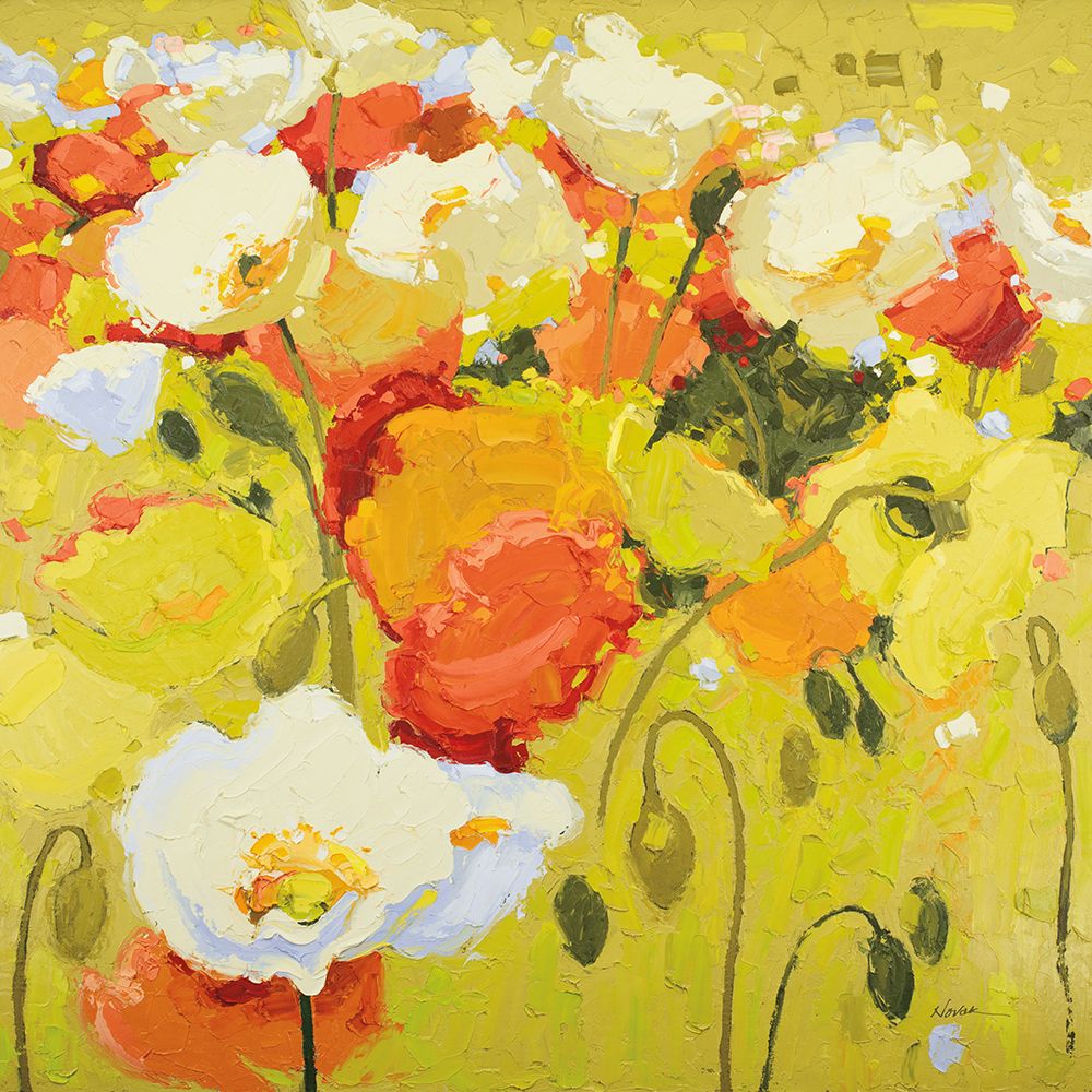 Red and Olive Celebration art print by Shirley Novak for $57.95 CAD