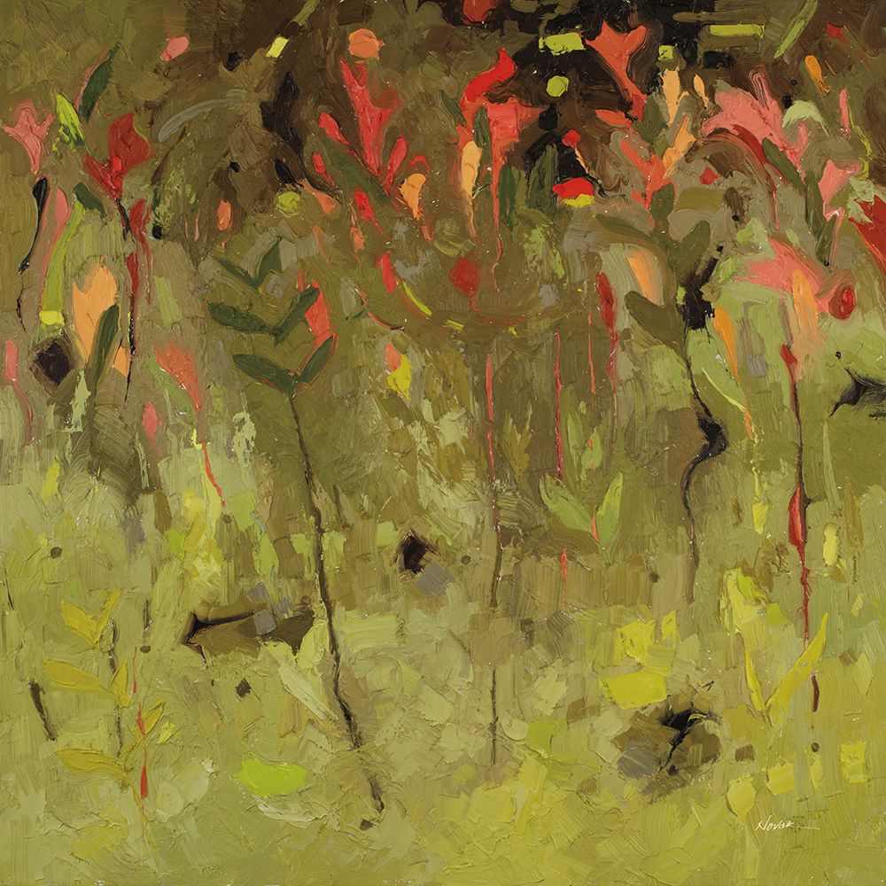 Red Salvia Imagined art print by Shirley Novak for $57.95 CAD