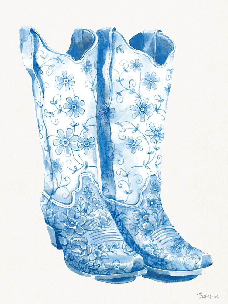 Blue Boots art print by Beth Grove for $57.95 CAD
