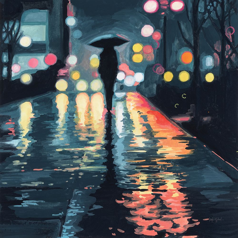 Rainy Night Stroll art print by Kate Jarvik Birch for $57.95 CAD