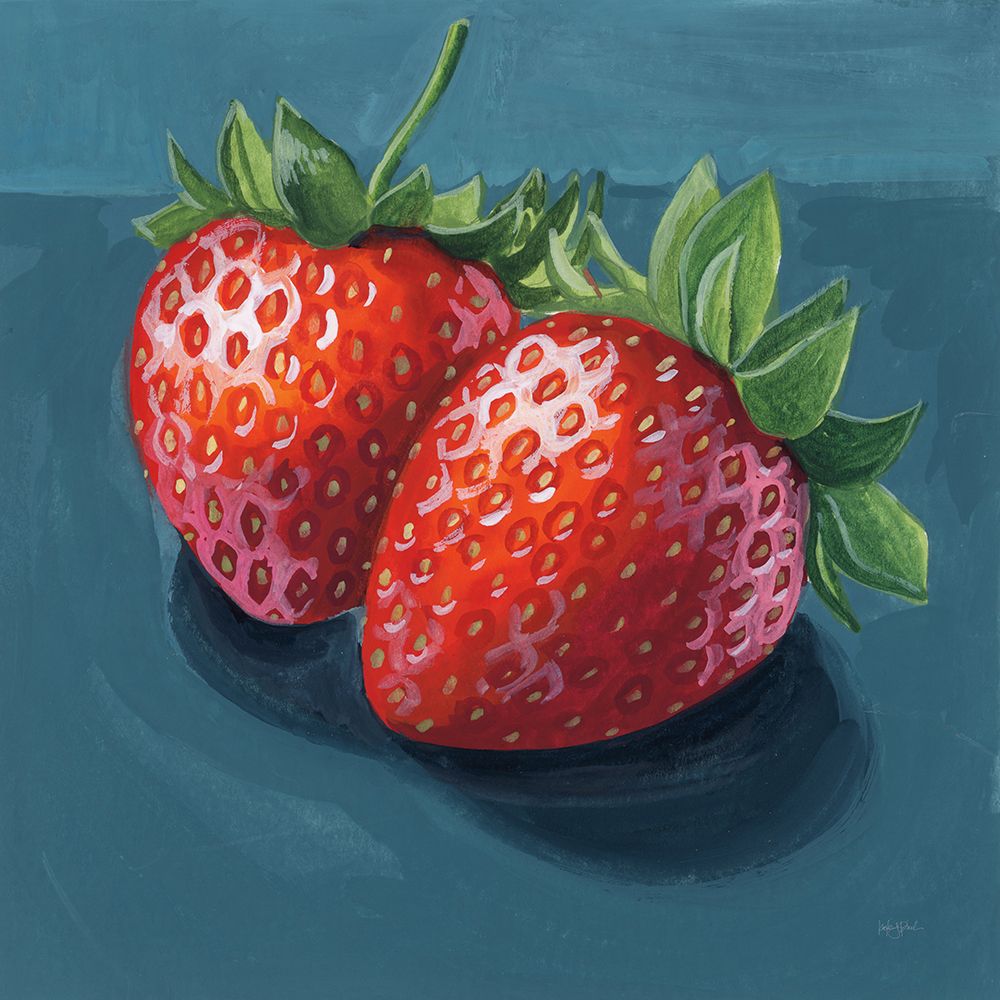 Strawberry Couple Portrait art print by Kate Jarvik Birch for $57.95 CAD
