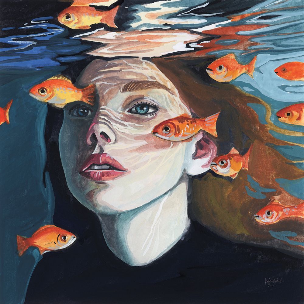 Swimming With The Fishies art print by Kate Jarvik Birch for $57.95 CAD