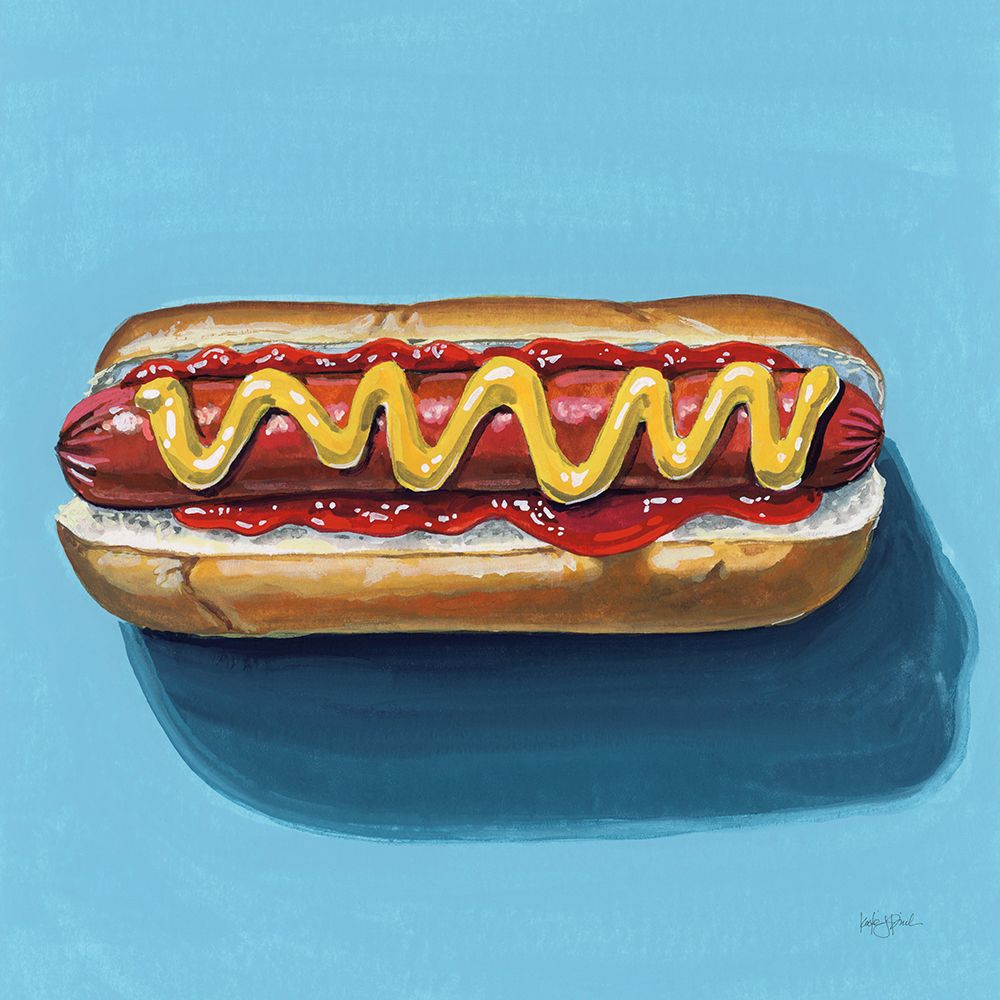 The Perfect Hotdog art print by Kate Jarvik Birch for $57.95 CAD