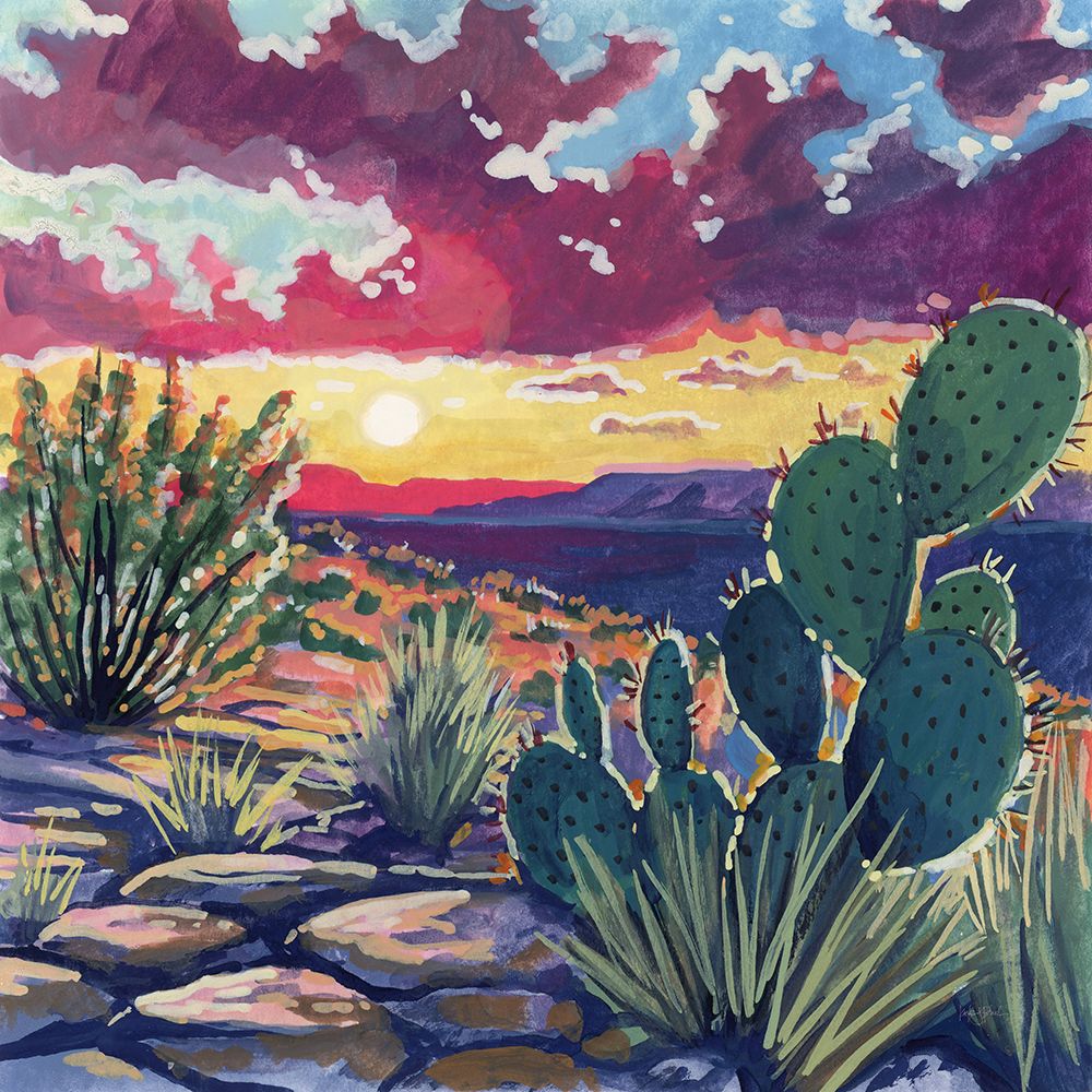 Warm Southwestern Sunset art print by Kate Jarvik Birch for $57.95 CAD