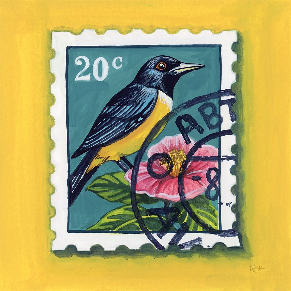 Beautiful Bird Stamp art print by Kate Jarvik Birch for $57.95 CAD