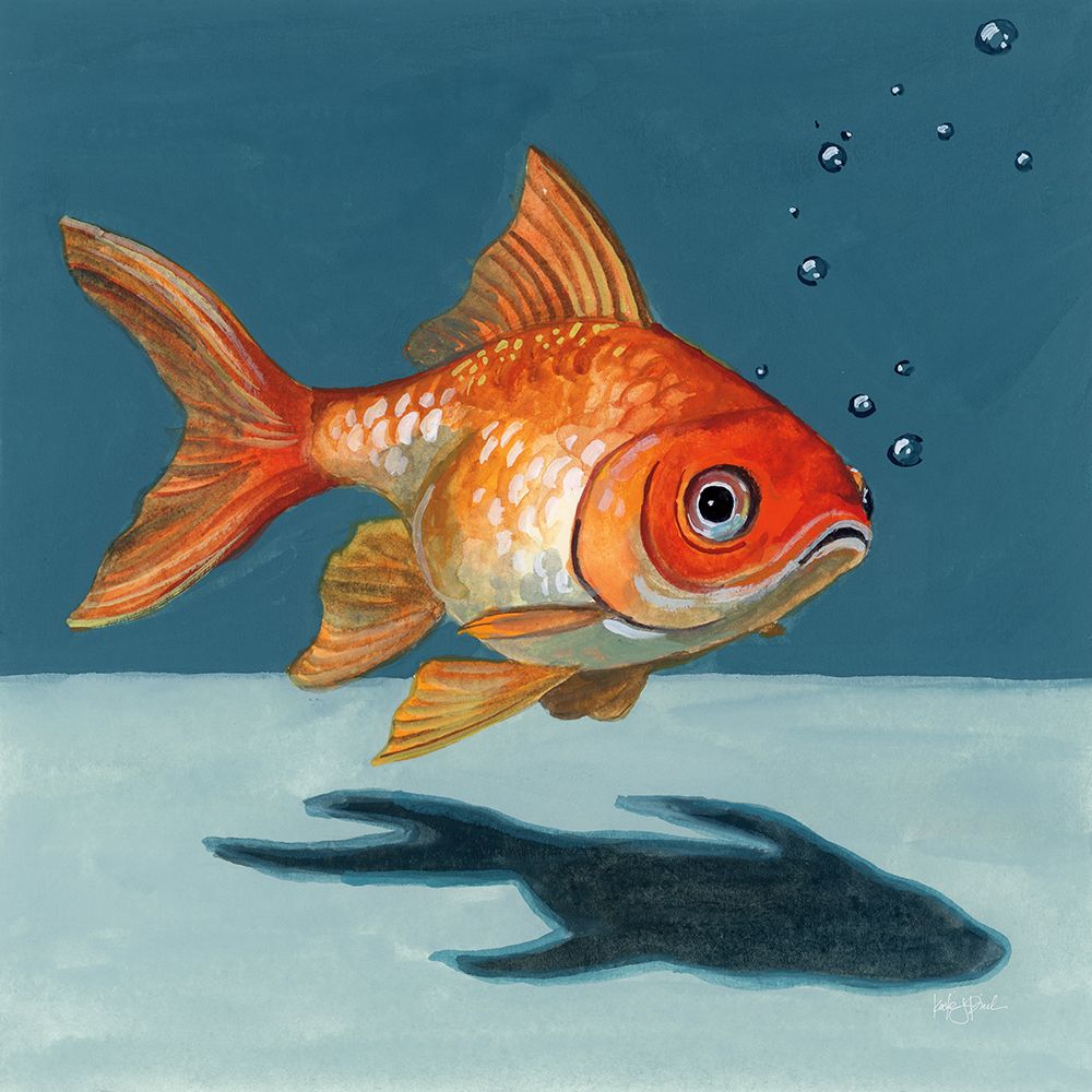 Goldfish Chillin art print by Kate Jarvik Birch for $57.95 CAD