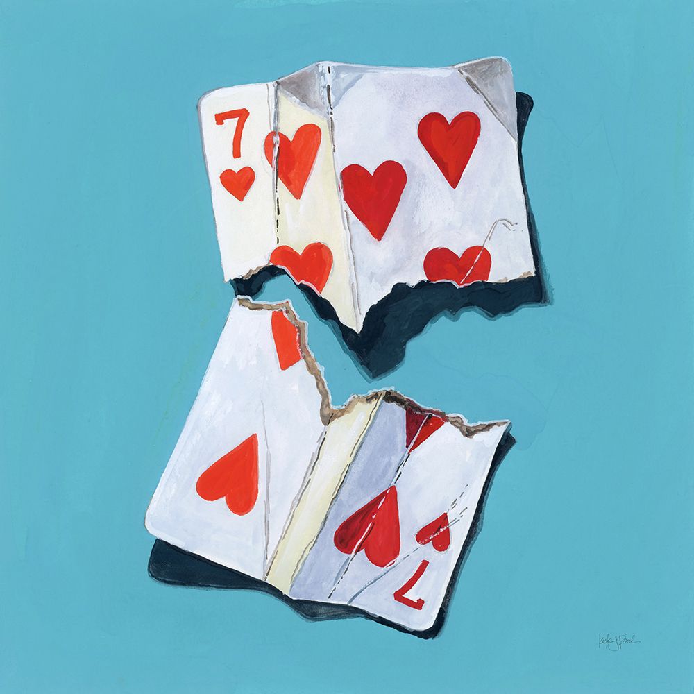 Torn Seven of Hearts art print by Kate Jarvik Birch for $57.95 CAD