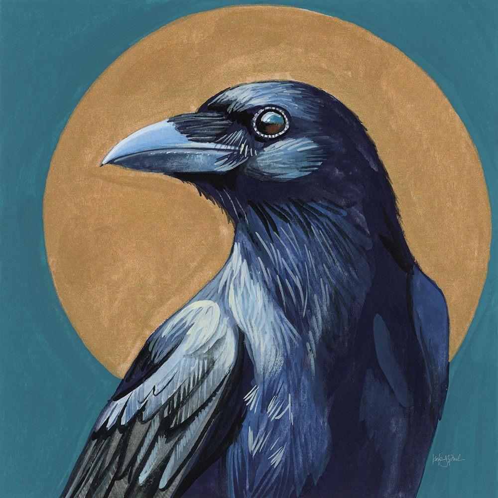 Crow and Golden Sun art print by Kate Jarvik Birch for $57.95 CAD