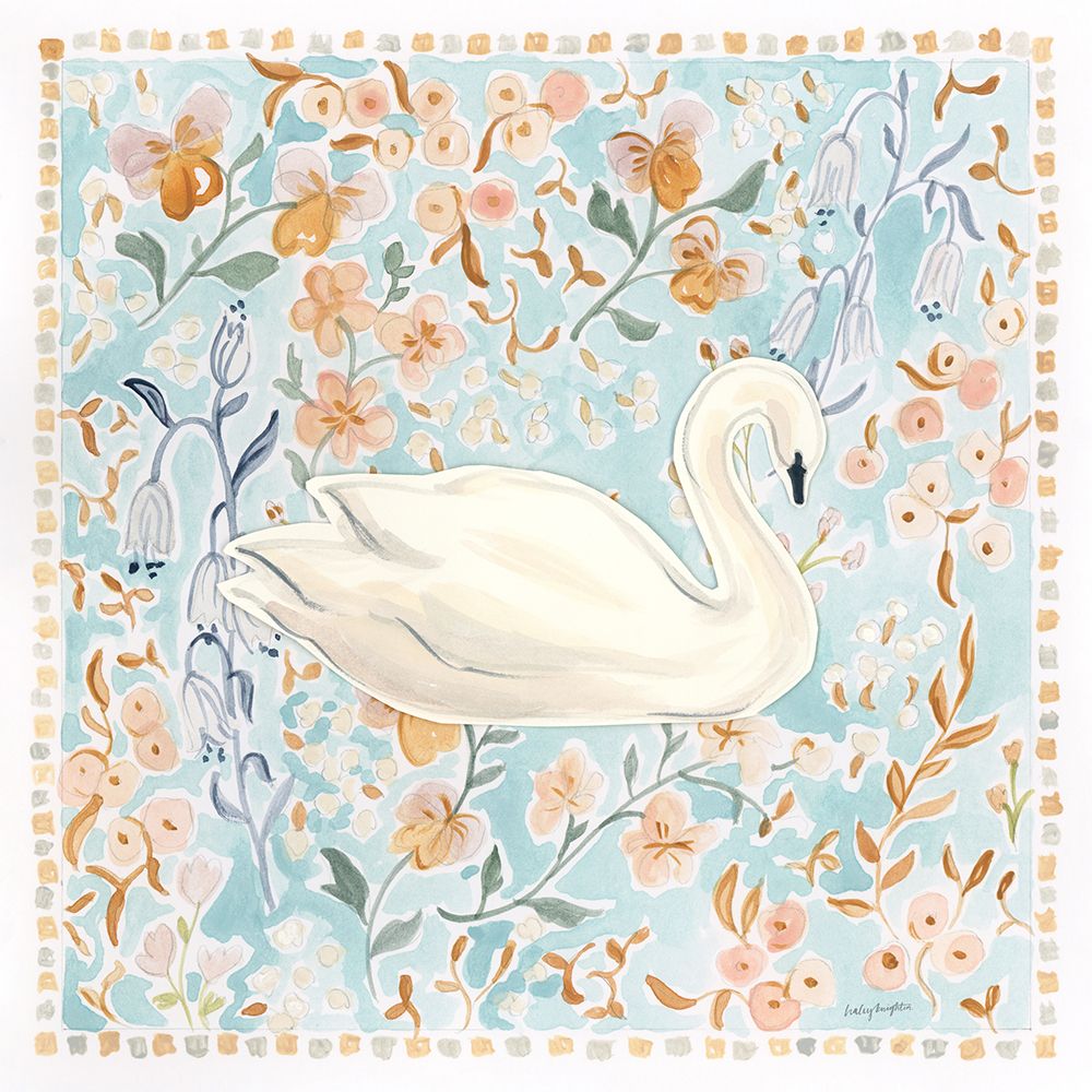 Chinoiserie Swan art print by Haley Knighten for $57.95 CAD