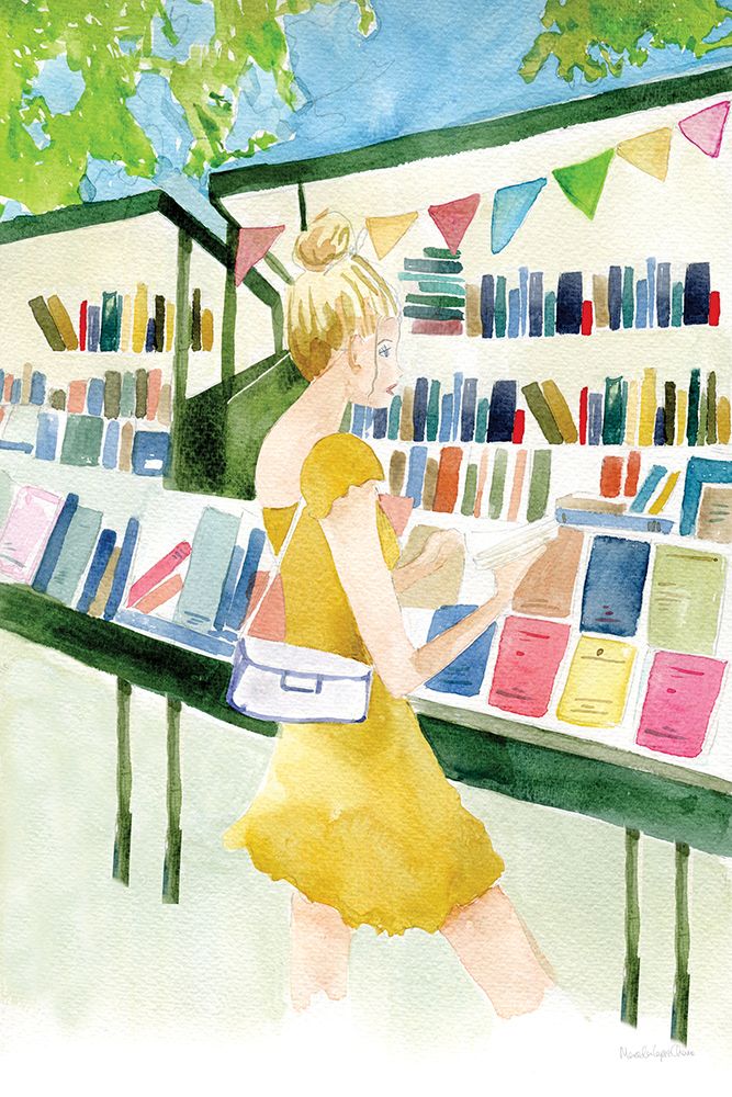 Never Enough Books I art print by Mercedes Lopez Charro for $57.95 CAD