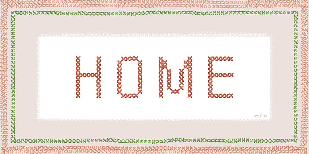 Home Cross Stitch art print by Danhui Nai for $57.95 CAD