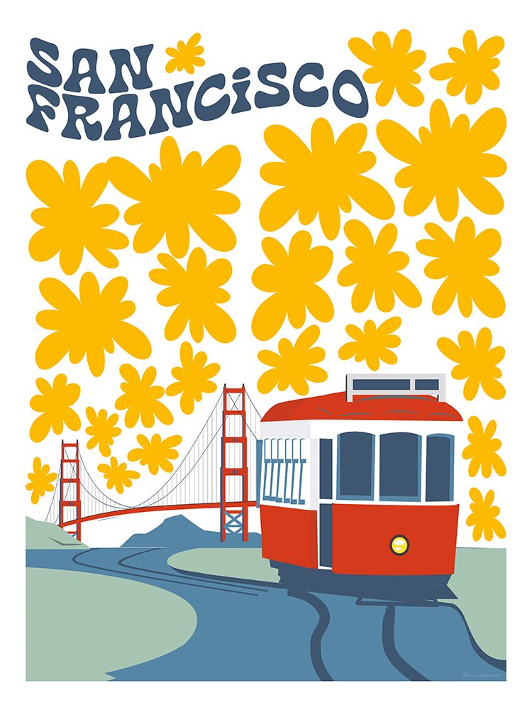 San Francisco Trolley art print by Omar Escalante for $57.95 CAD