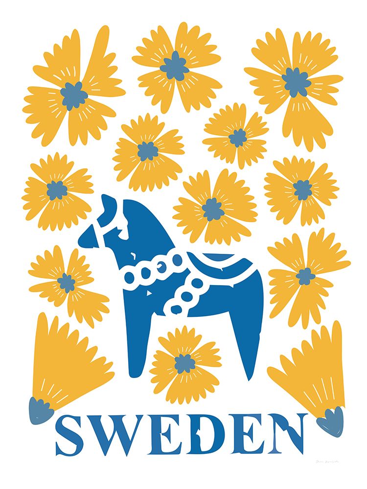 Swedish Folk Art art print by Omar Escalante for $57.95 CAD
