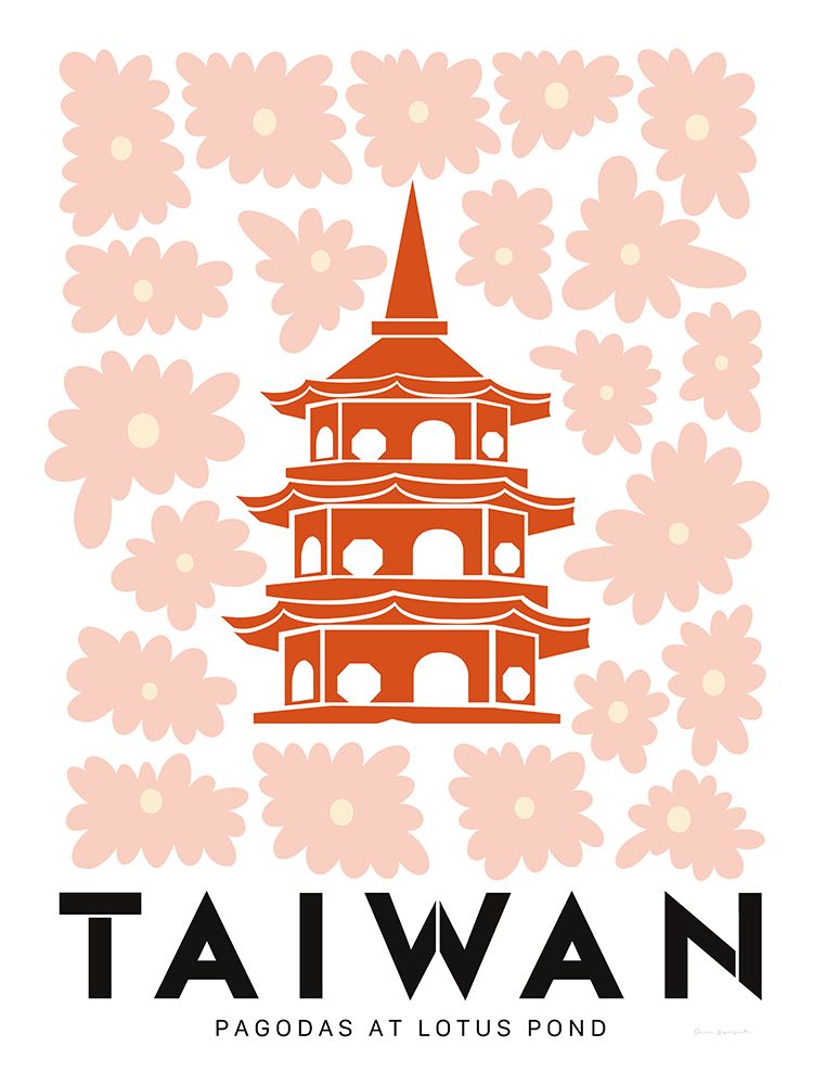 Pagodas of Taiwan art print by Omar Escalante for $57.95 CAD