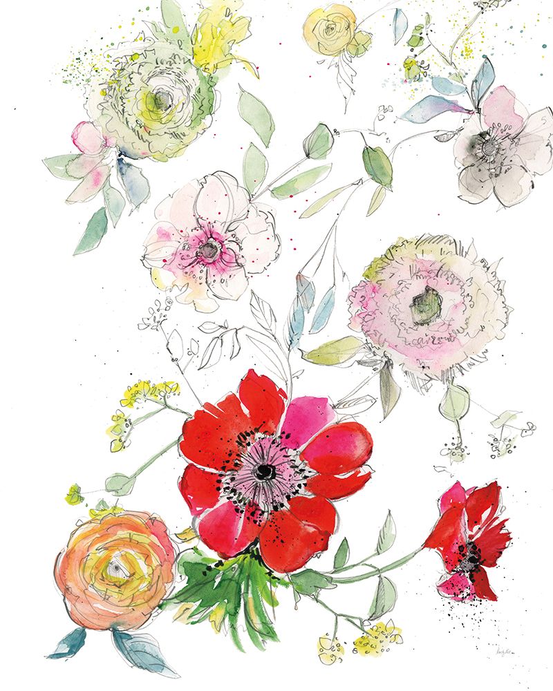 Falling Florals art print by Kristy Rice for $57.95 CAD