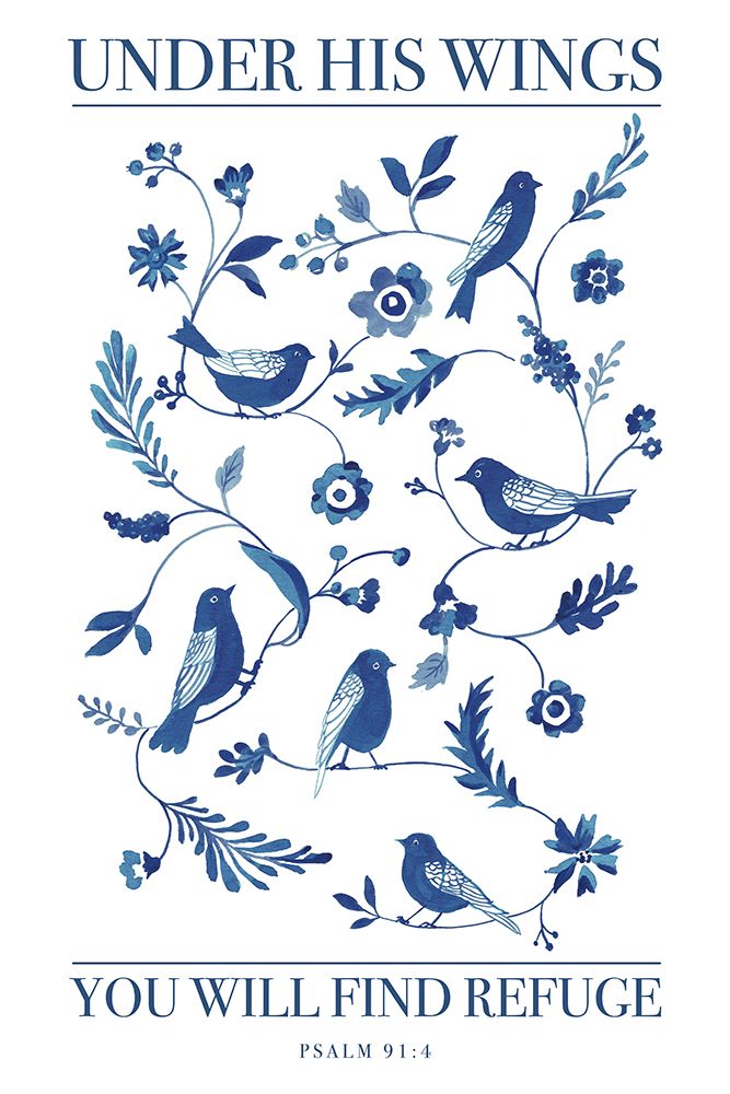 Songbird Celebration Bible Quote art print by Danhui Nai for $57.95 CAD