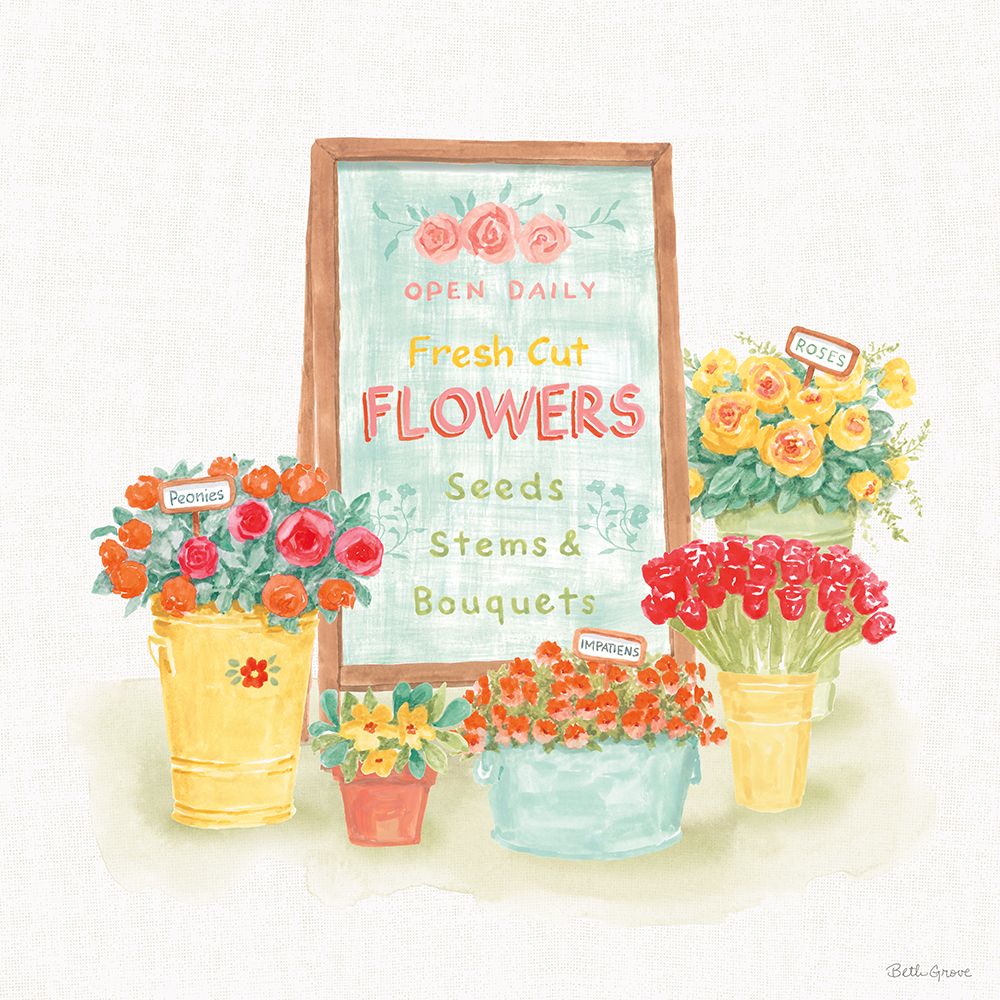 Flea Market Flowers II art print by Beth Grove for $57.95 CAD