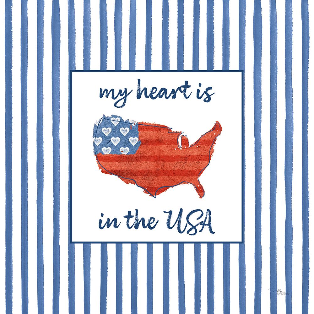 USA Cuties Stripes II art print by Pela Studio for $57.95 CAD