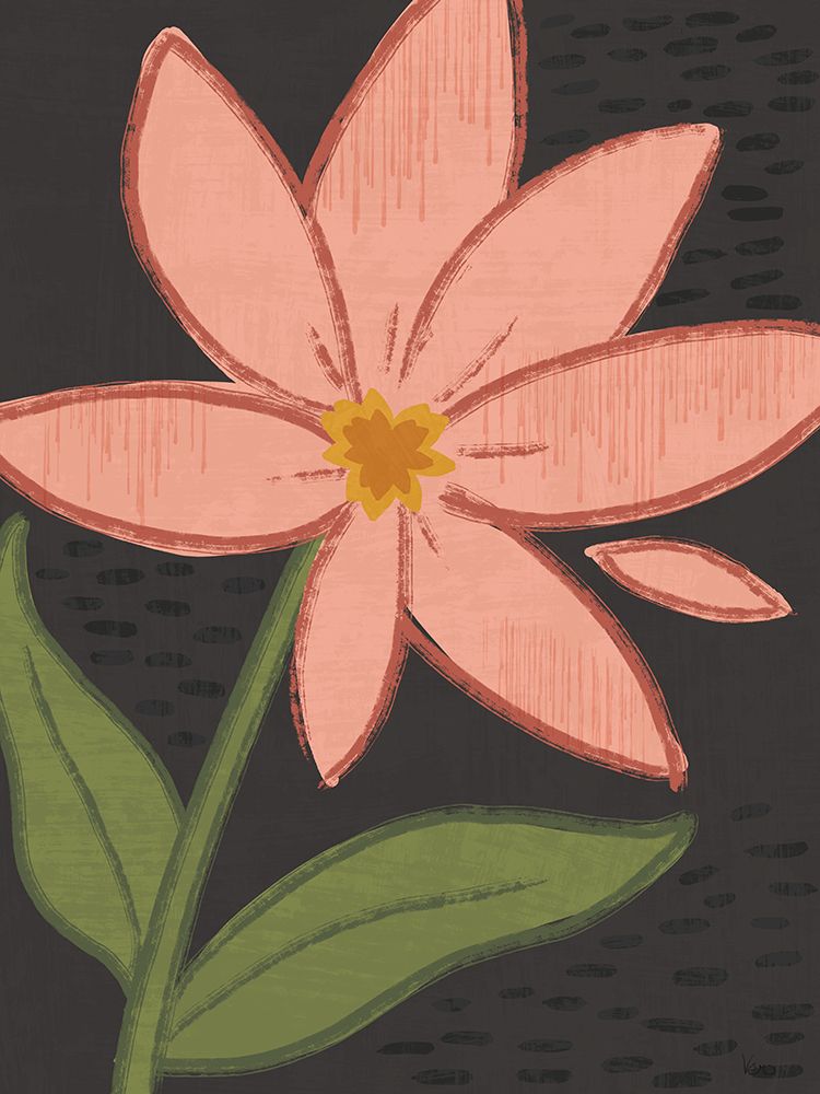 Bold Petals II Dark art print by Veronique Charron for $57.95 CAD