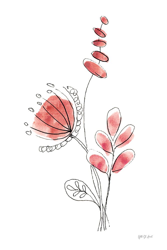 Line Flower II art print by Yvette St. Amant for $57.95 CAD
