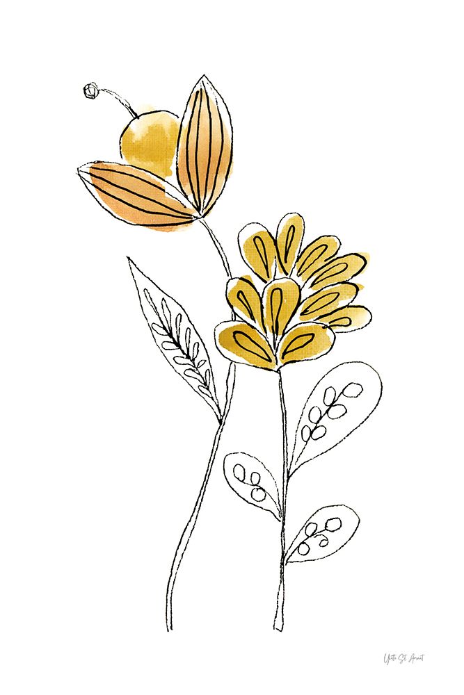 Line Flower IV art print by Yvette St. Amant for $57.95 CAD
