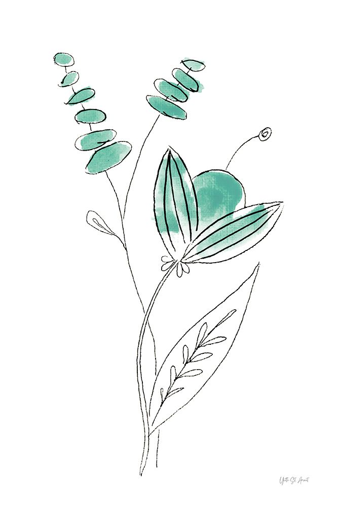 Line Flower V art print by Yvette St. Amant for $57.95 CAD