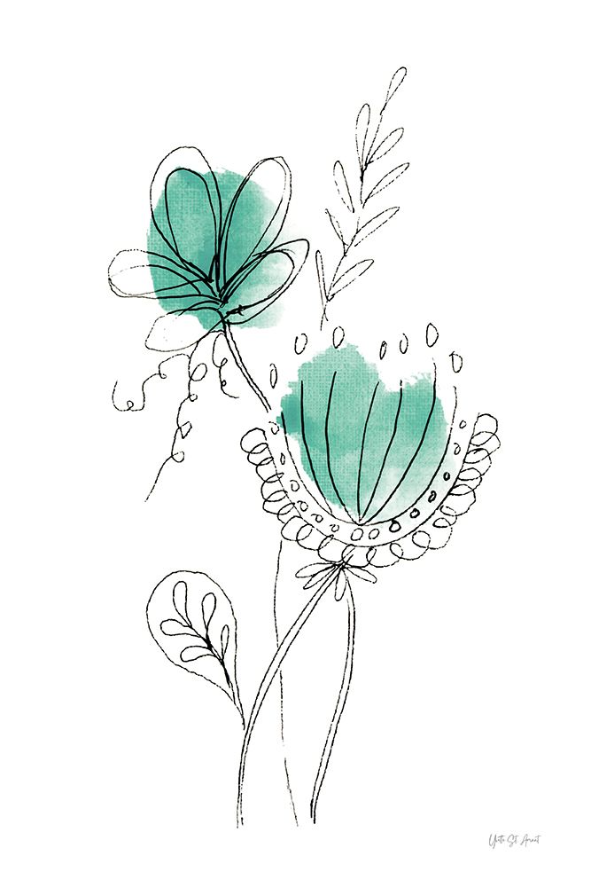Line Flower VI art print by Yvette St. Amant for $57.95 CAD