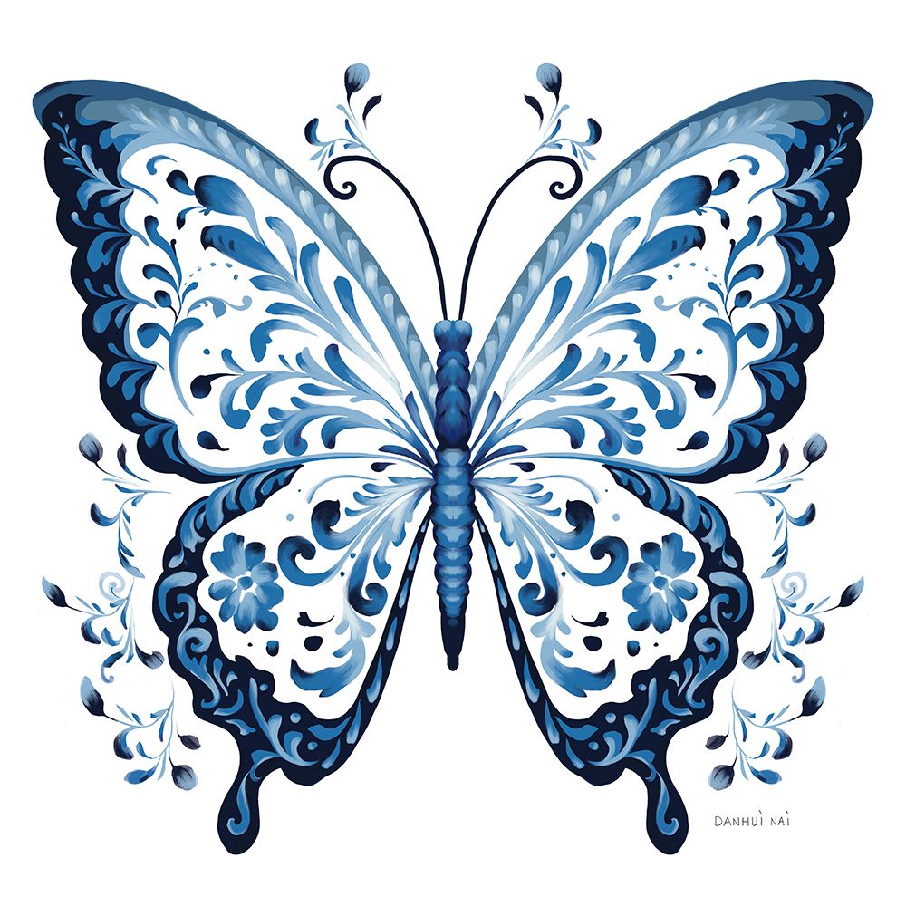 Blue Butterfly I art print by Danhui Nai for $57.95 CAD