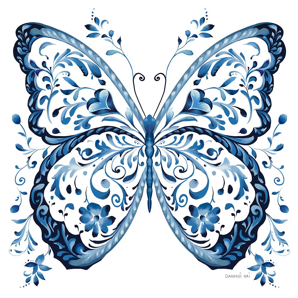 Blue Butterfly II art print by Danhui Nai for $57.95 CAD