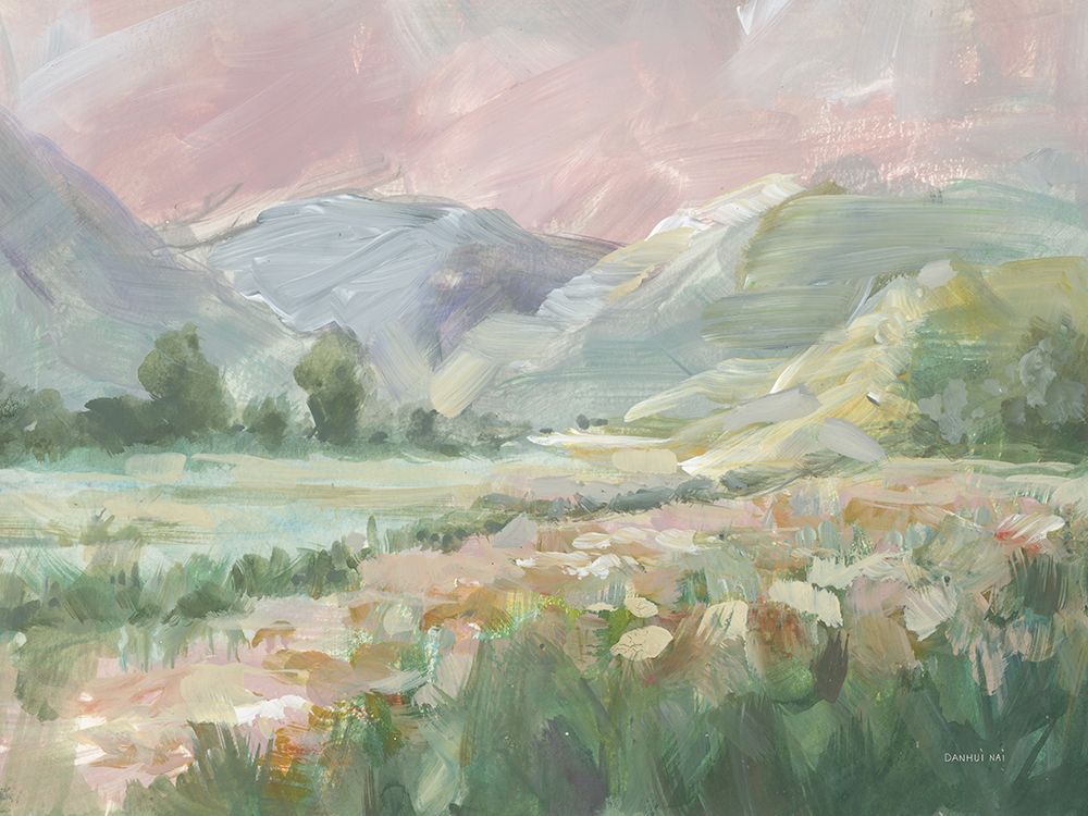 Field of Pink Flowers art print by Danhui Nai for $57.95 CAD