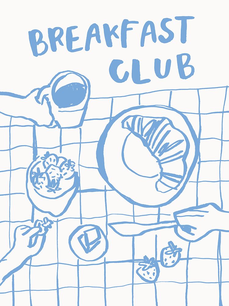 Breakfast Doodles III White art print by Jenaya Jackson for $57.95 CAD