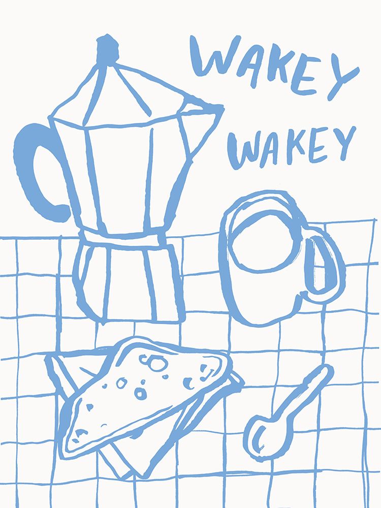 Breakfast Doodles V White art print by Jenaya Jackson for $57.95 CAD