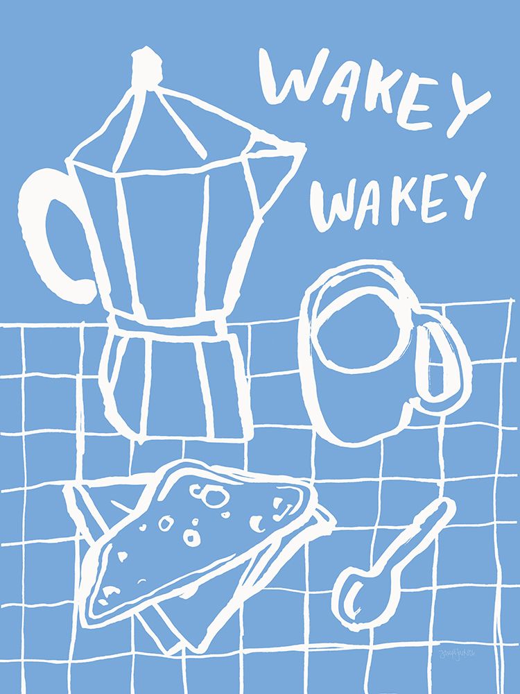 Breakfast Doodles V Blue art print by Jenaya Jackson for $57.95 CAD