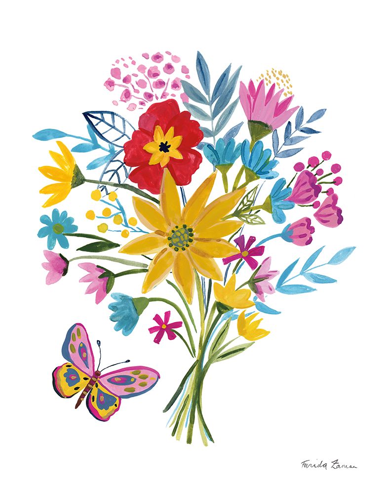 Butterfly Bouquet II art print by Farida Zaman for $57.95 CAD