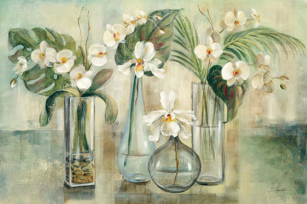 Silver Orchids I art print by Silvia Vassileva for $57.95 CAD