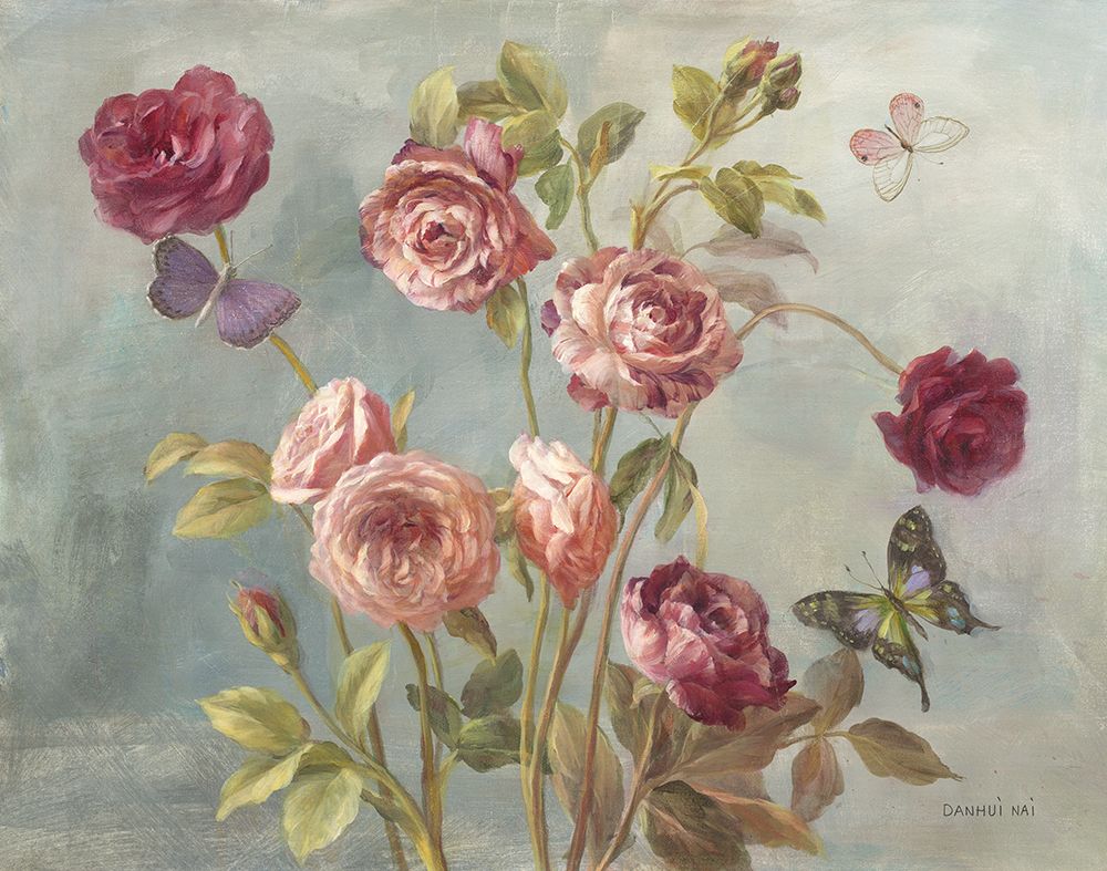 Plum Roses art print by Danhui Nai for $57.95 CAD