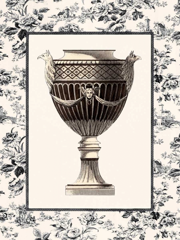 Roman Urn with Toile I art print by Sarah Elizabeth Chilton for $57.95 CAD