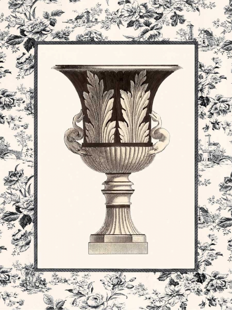 Roman Urn with Toile II art print by Sarah Elizabeth Chilton for $57.95 CAD